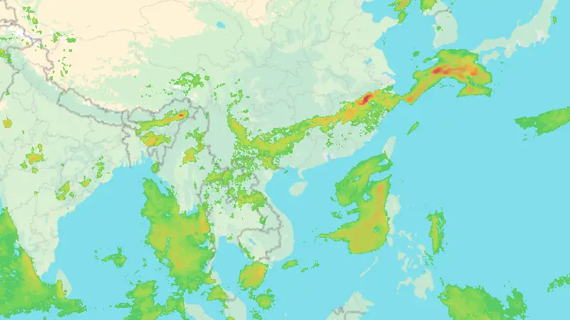 Opady weather map