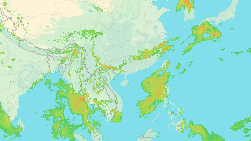Precipitation weather map