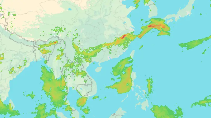 Nedbør weather map