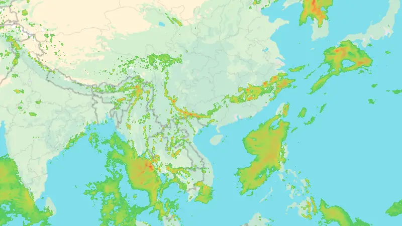 Precipitation weather map