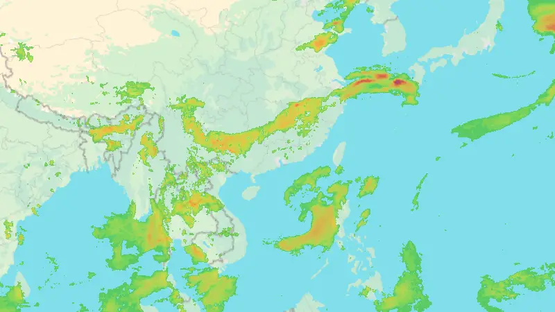 Precipitation weather map