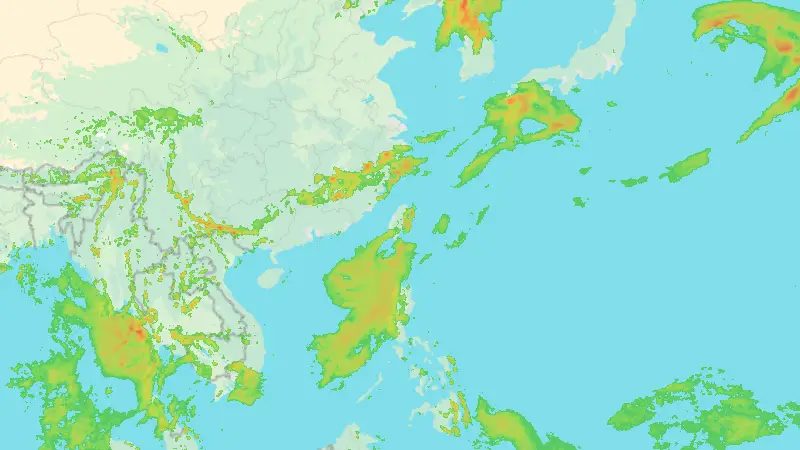 Precipitation weather map