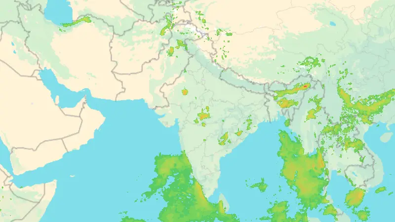 Precipitation weather map
