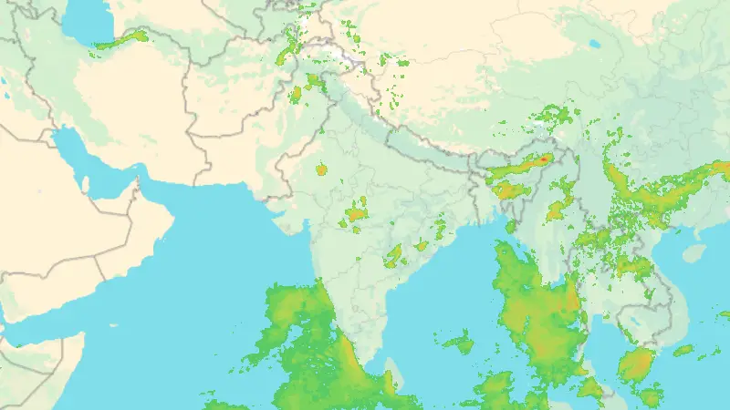 Precipitation weather map