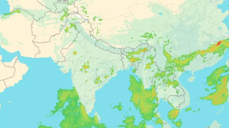 Opady weather map