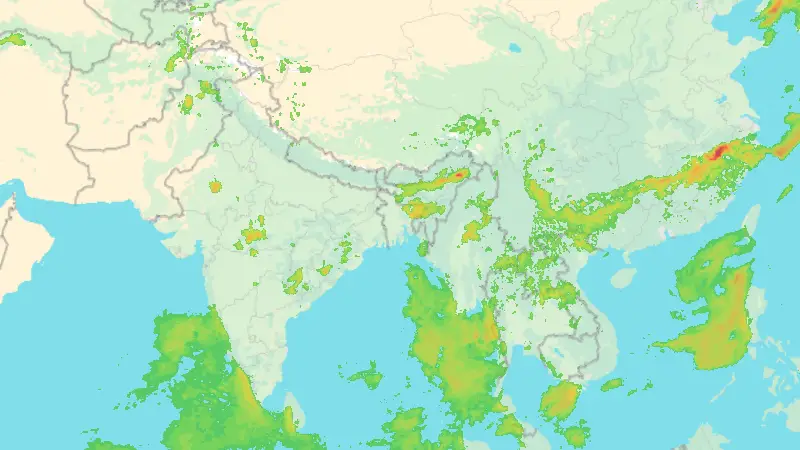 Precipitation weather map