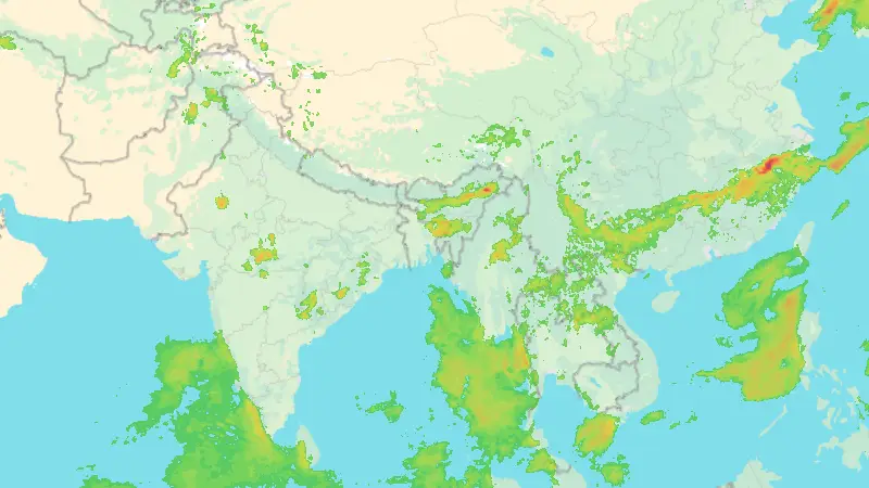 Précipitations weather map