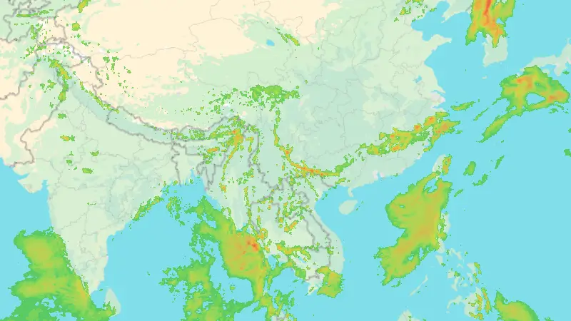 Precipitation weather map