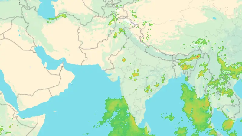 Precipitation weather map