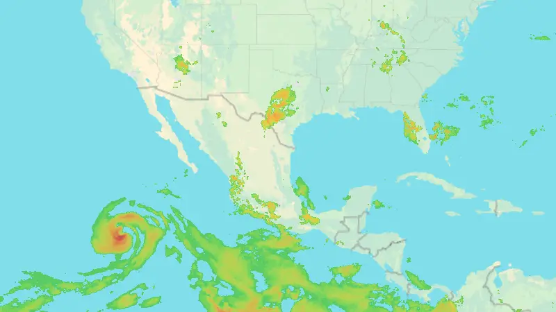 Nedbør weather map