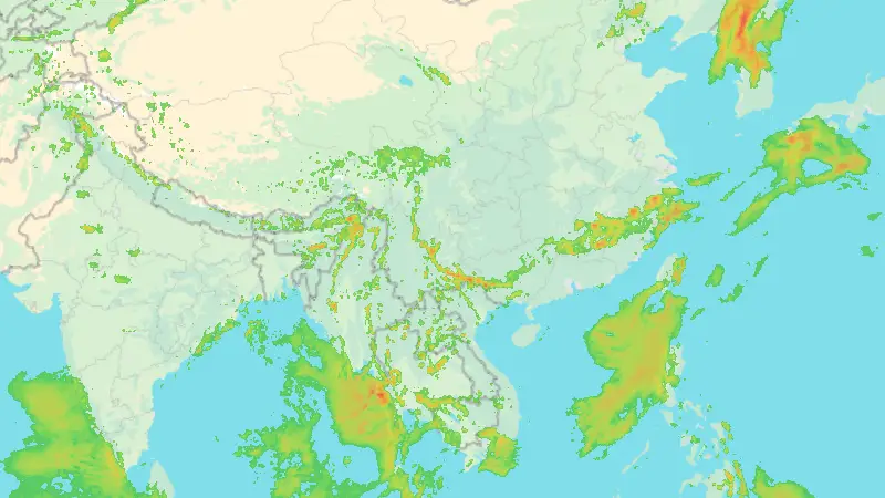 Precipitation weather map