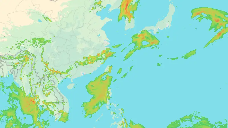 Precipitation weather map