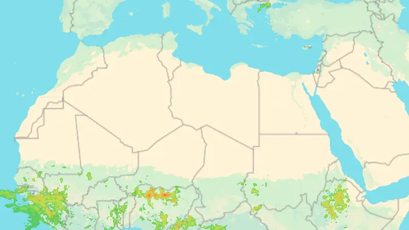 Precipitații weather map