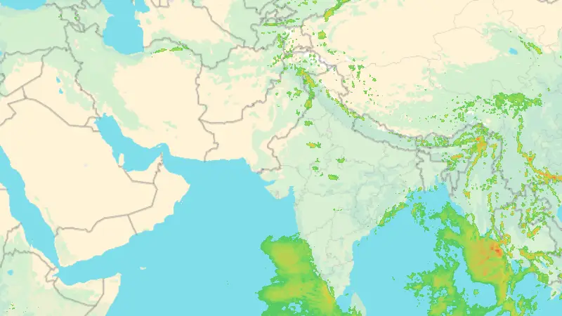 Precipitation weather map