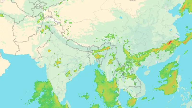 Precipitation weather map