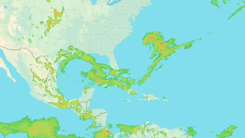 Precipitation weather map