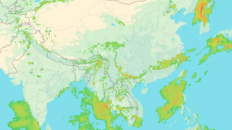 Précipitations weather map