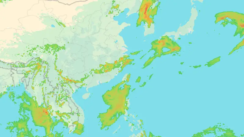 Precipitation weather map