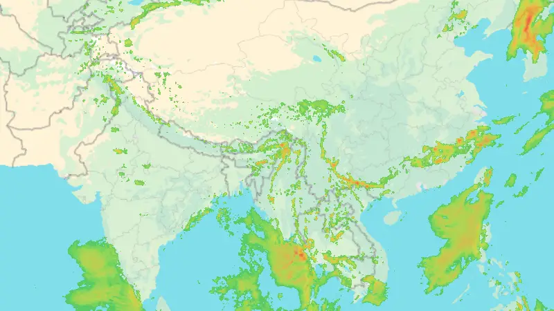 Precipitation weather map