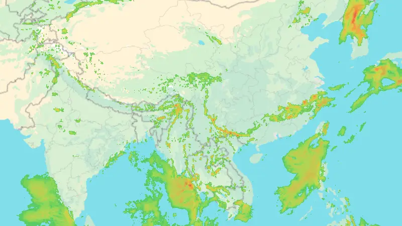 Precipitation weather map
