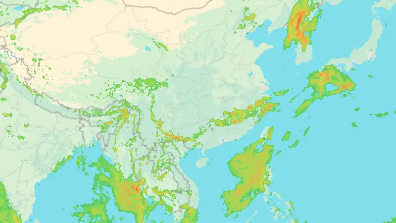 Opady weather map