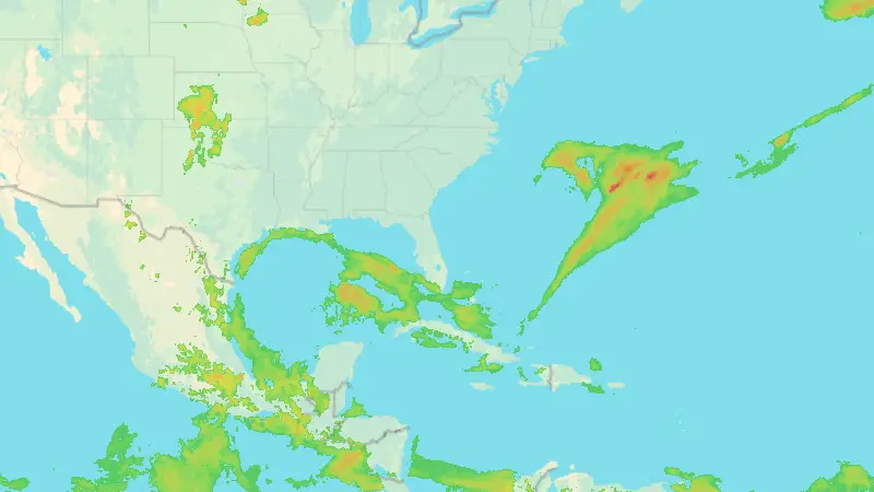 Precipitation weather map