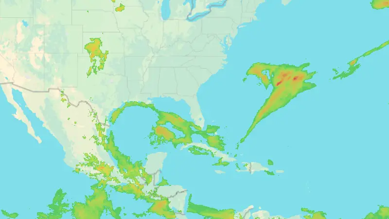 Precipitation weather map
