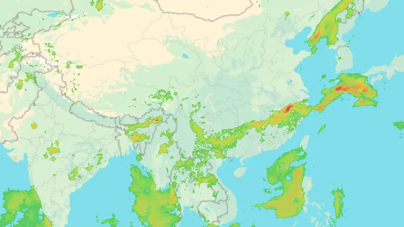 Précipitations weather map