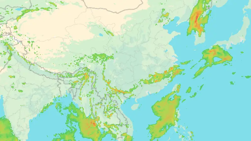 Precipitation weather map
