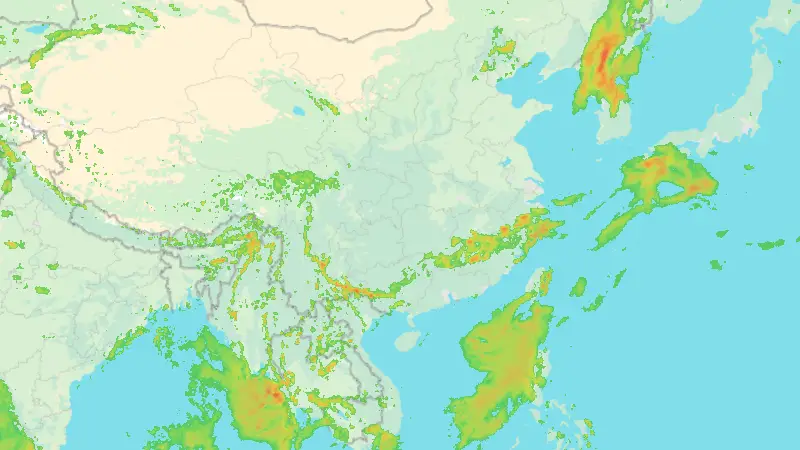 Precipitation weather map