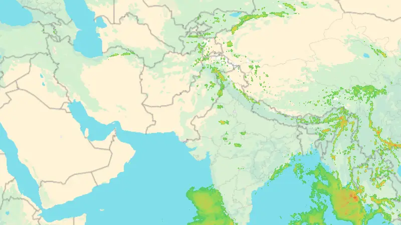 Precipitation weather map