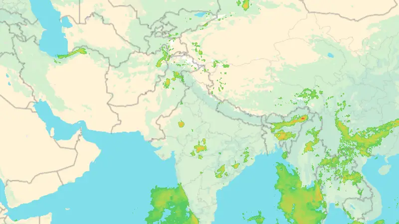 Precipitation weather map