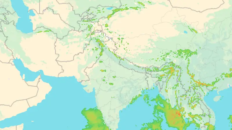 Opady weather map