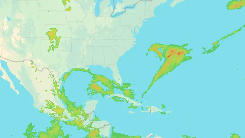 Precipitation weather map