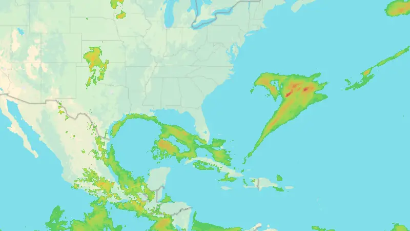 Precipitation weather map