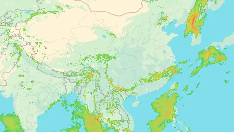 Precipitation weather map
