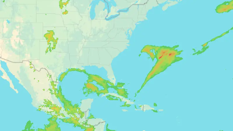 Precipitation weather map