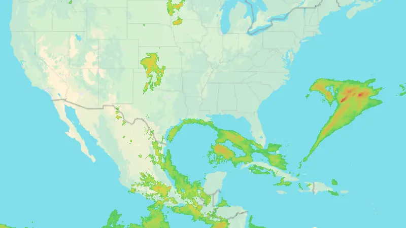 Precipitation weather map