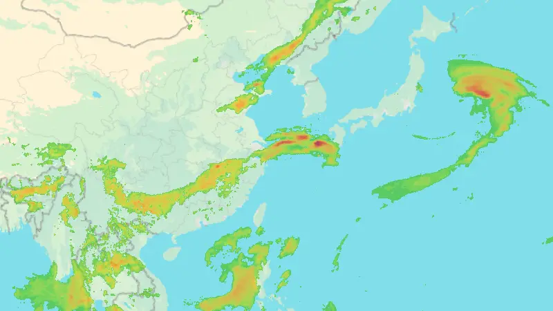Precipitation weather map