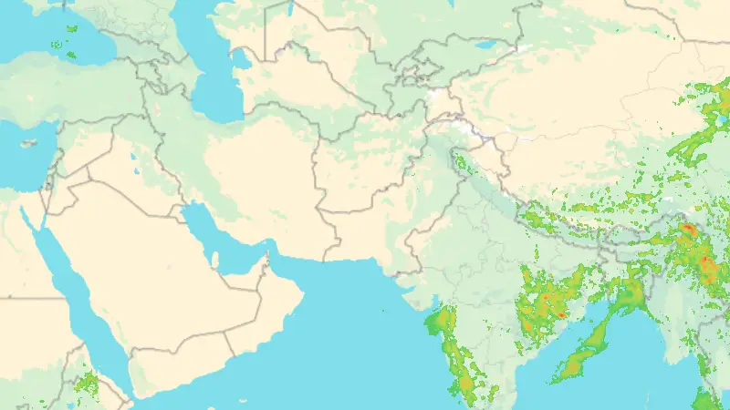 Nedbør weather map