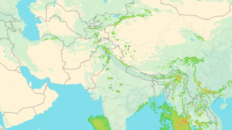 Precipitation weather map