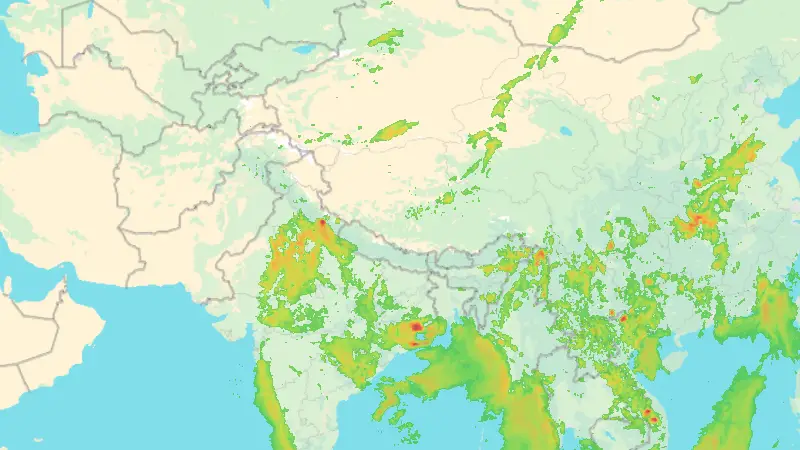 Падавине weather map