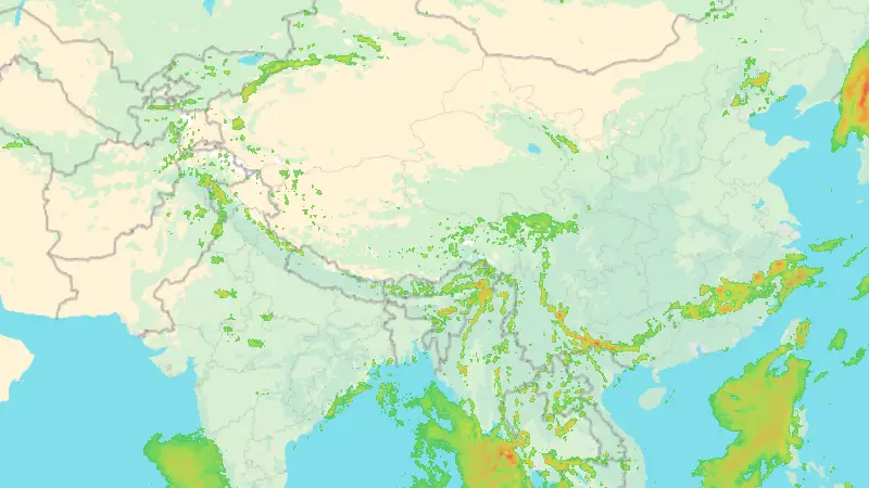 Précipitations weather map