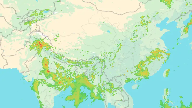Nedbør weather map