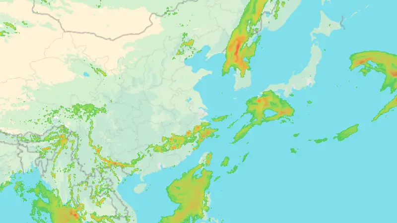 Precipitation weather map