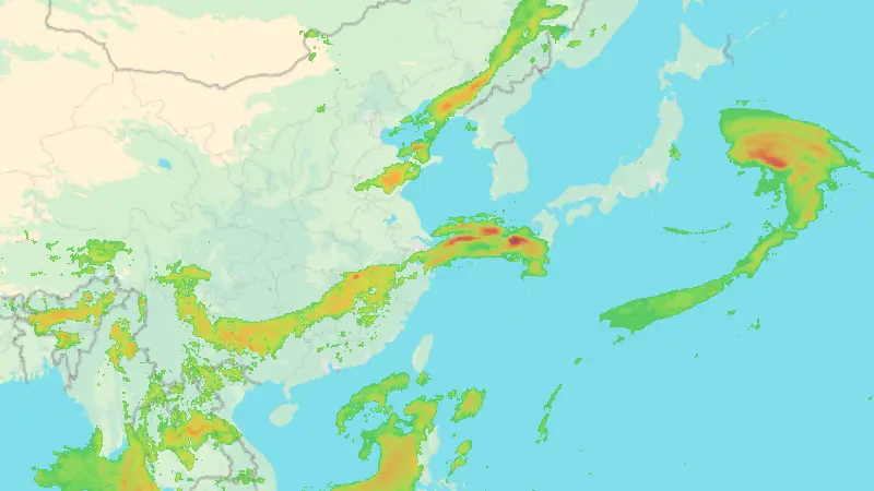 Précipitations weather map
