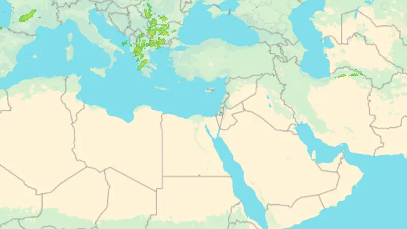 Precipitation weather map