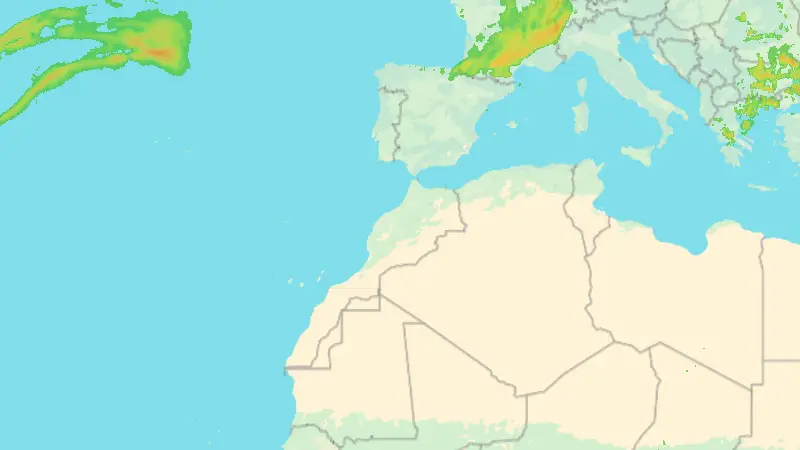 Nedbør weather map