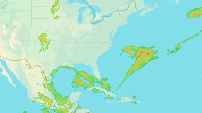 Precipitation weather map