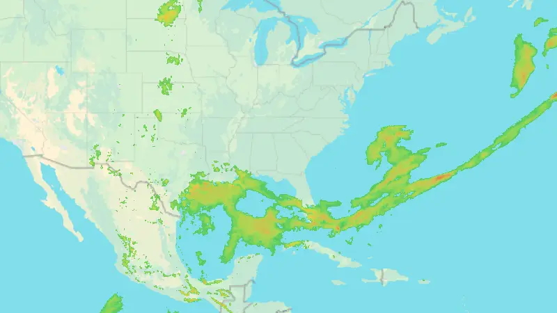 Precipitation weather map